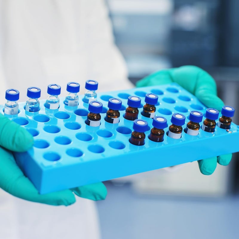 stonylab قوارير العينة الأوتوماتيكية، قوارير عينة الكروماتوغرافيا لعينات الغاز أو السائل نوع رأس المساحة مع بطانات الأغطية، عبوة 100، بني، 2 مل - Image 5